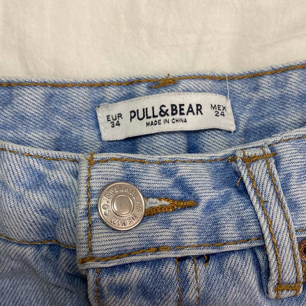 PULL & BEAR Distressed Bermuda Denim Shorts - Picture 4 of 5